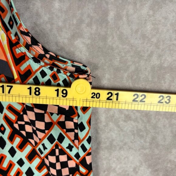 Renee C. Geometric Tribal Sleeveless Blouse – Size Large, Made in USA - Picture 4 of 6